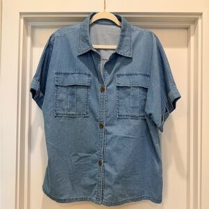 Women’s Oversized Blue Denim Shirt
